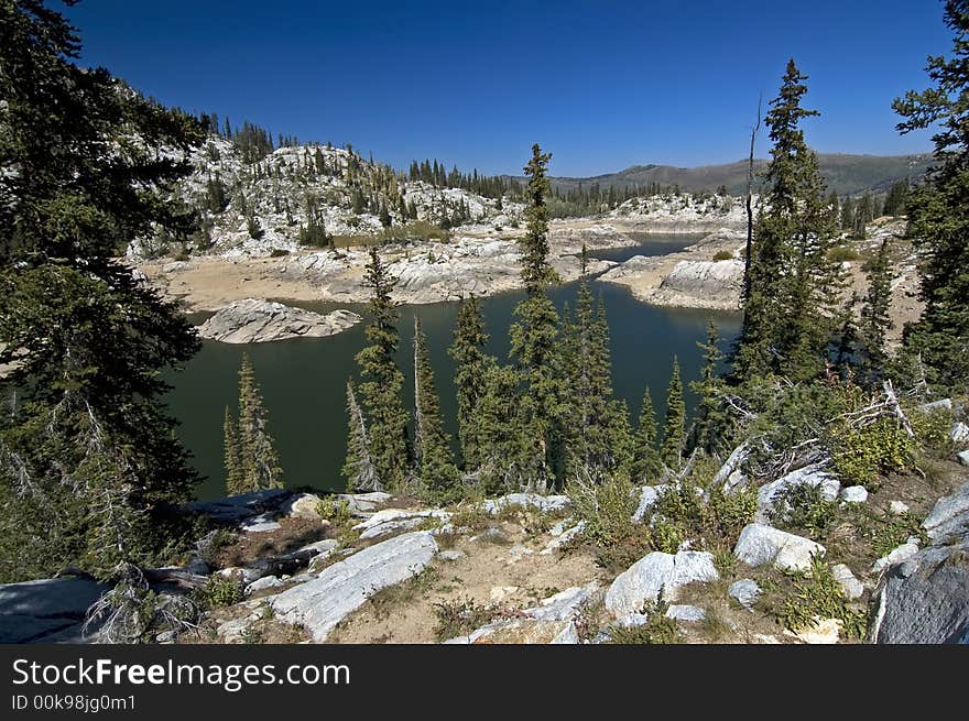 Hidden Lake in the Wasatch Mountains, Utah. Hidden Lake in the Wasatch Mountains, Utah