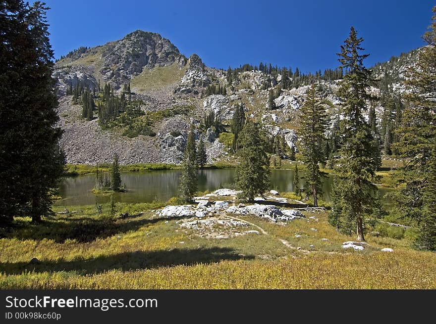 Hidden Lake in the Wasatch Mountains, Utah. Hidden Lake in the Wasatch Mountains, Utah