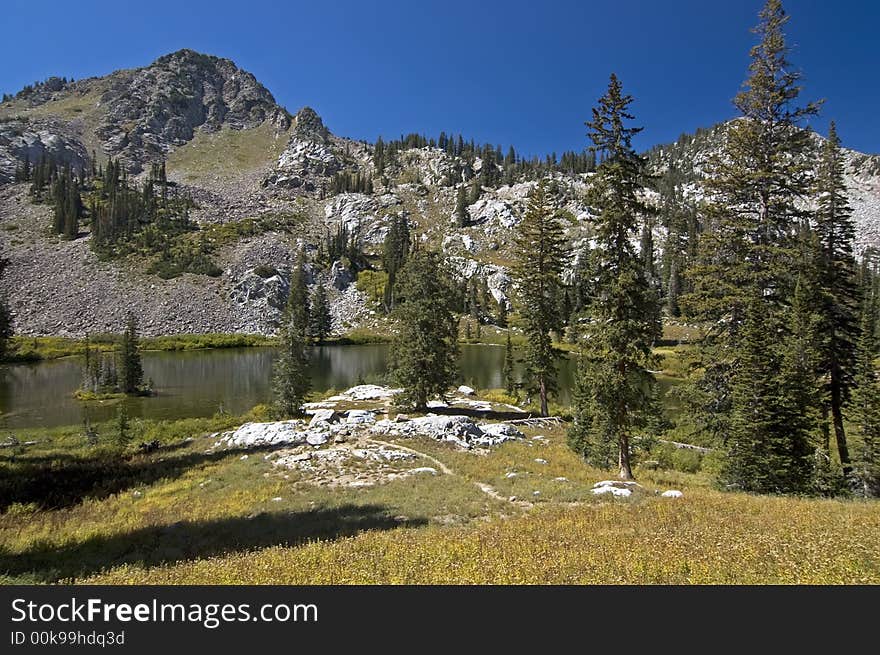 Hidden Lake in the Wasatch Mountains, Utah. Hidden Lake in the Wasatch Mountains, Utah