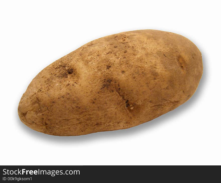 Isolated Potato on white background