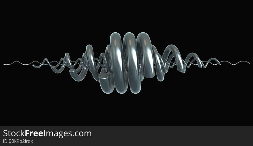 Helix composition, abstract 3d rendering