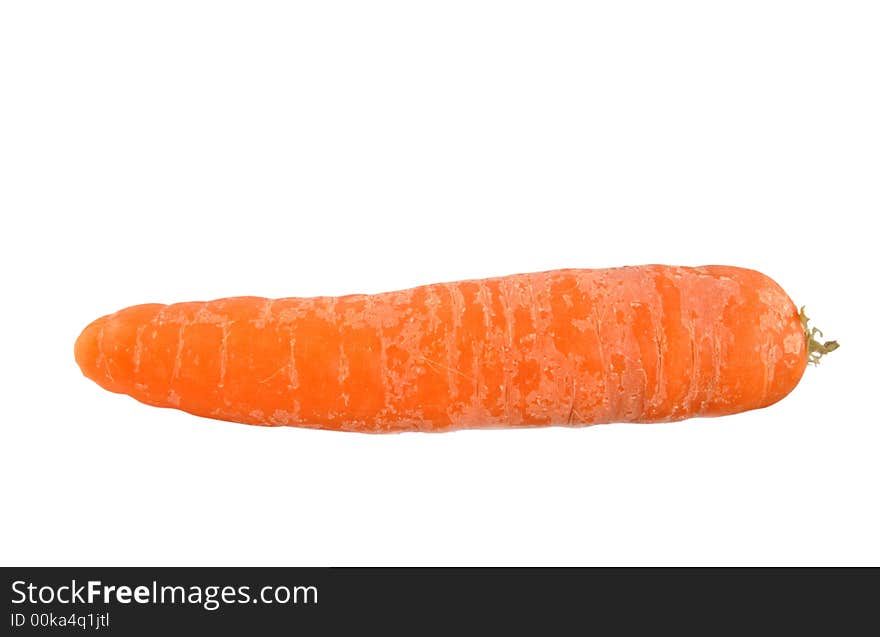 An isolated carrot on a white background