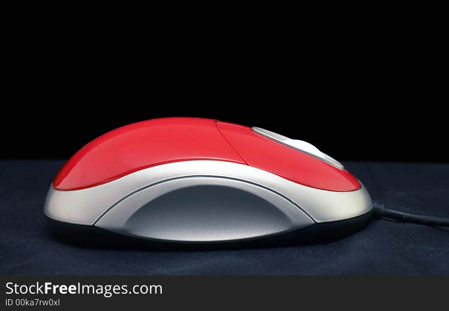 Computer mouse isolated on black