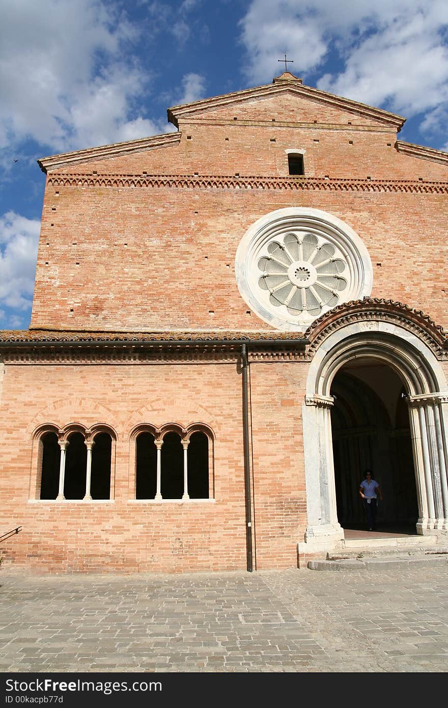 Church facade -  Abbey Chiaravalle di Fiastra - Tolentino - Marche - Italy