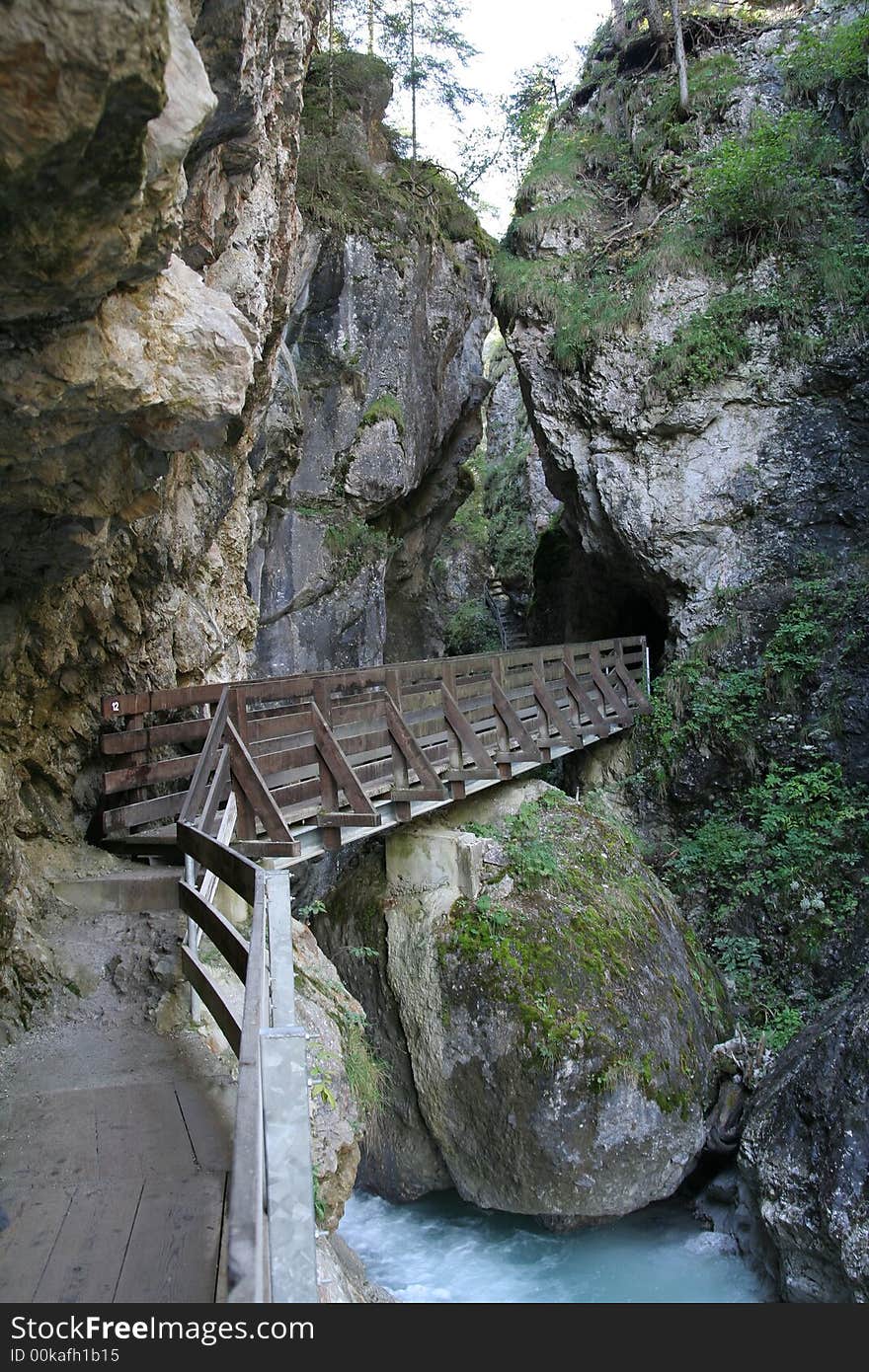 Mountain ravine in Austrian Alps