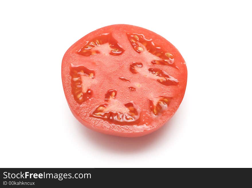 Tomato cut, isolated