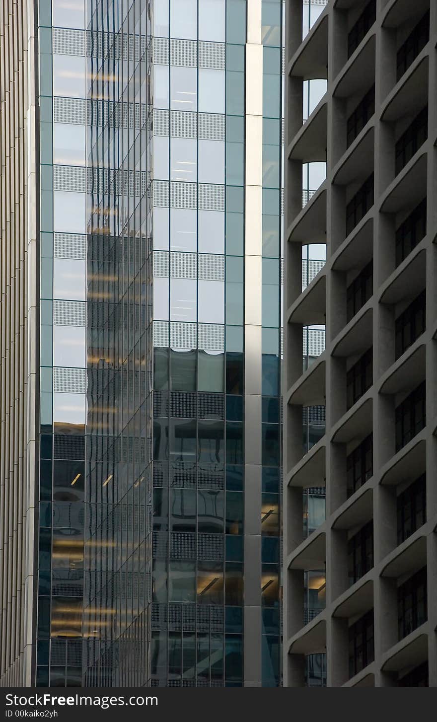 Urban office buildings in an abstract pattern. Urban office buildings in an abstract pattern