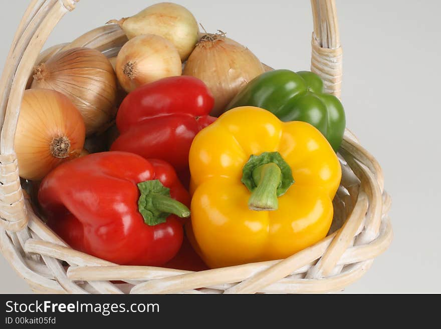 Basket With Peppers