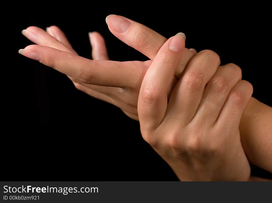 Beautiful woman's hands and nails