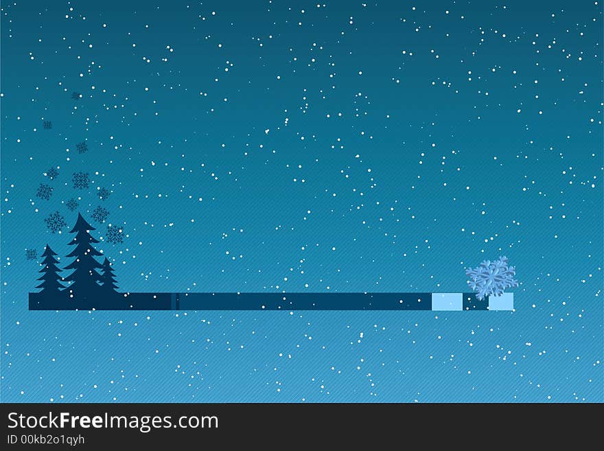 Wintry background with trees and snowfall. Wintry background with trees and snowfall