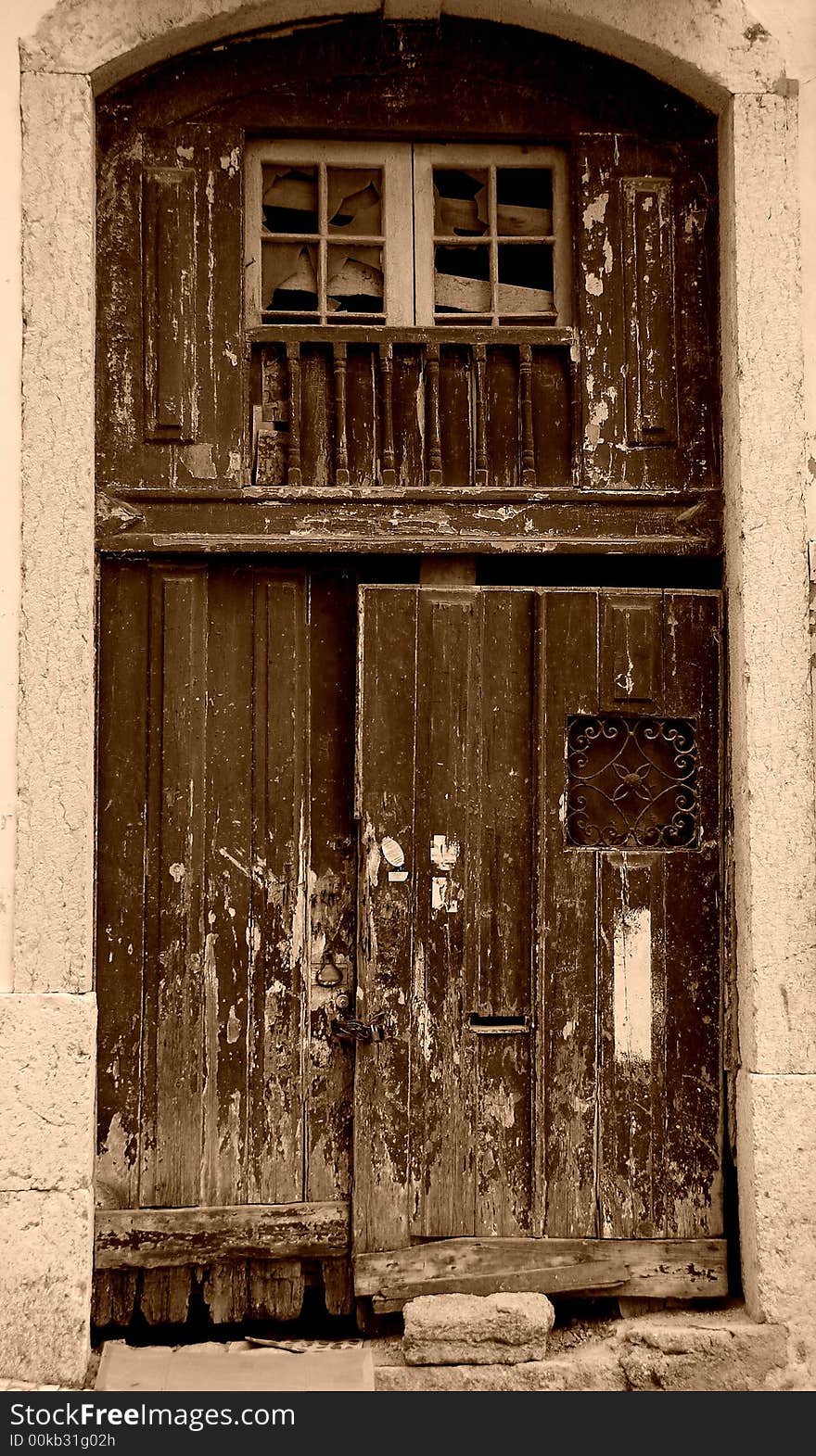 Door in the old house in Portugal