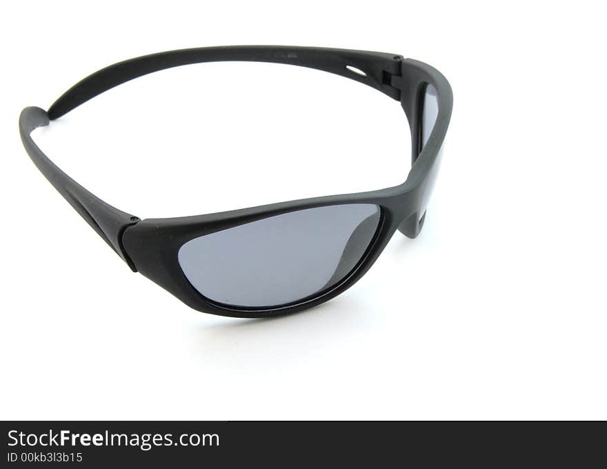 Black glasses for protection against the sun