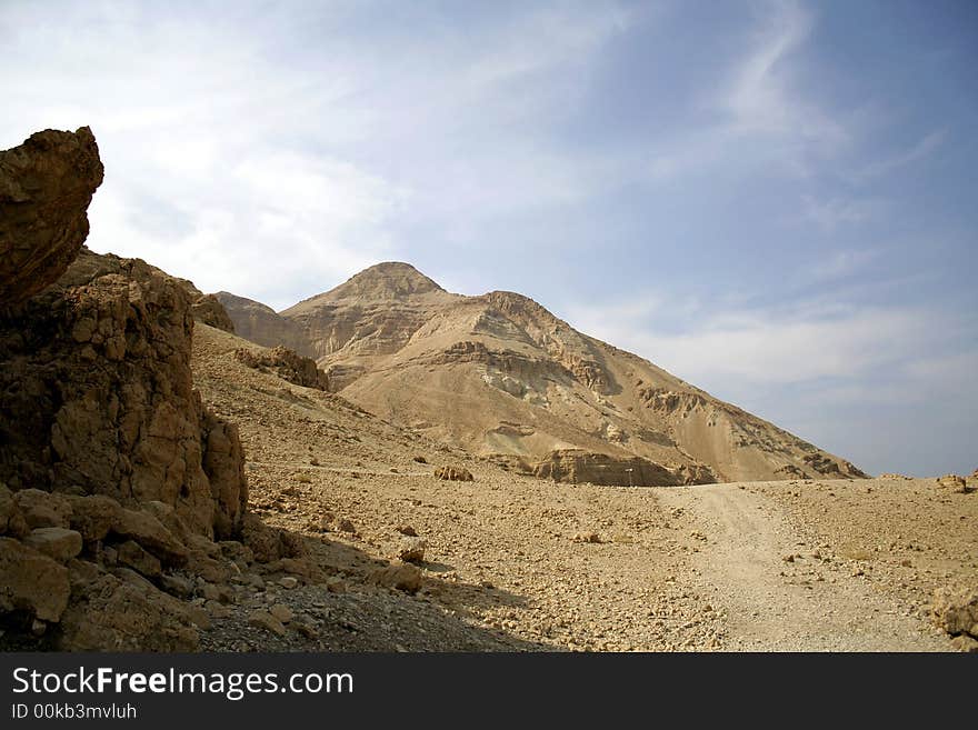 Desert landscape in the dead sea region