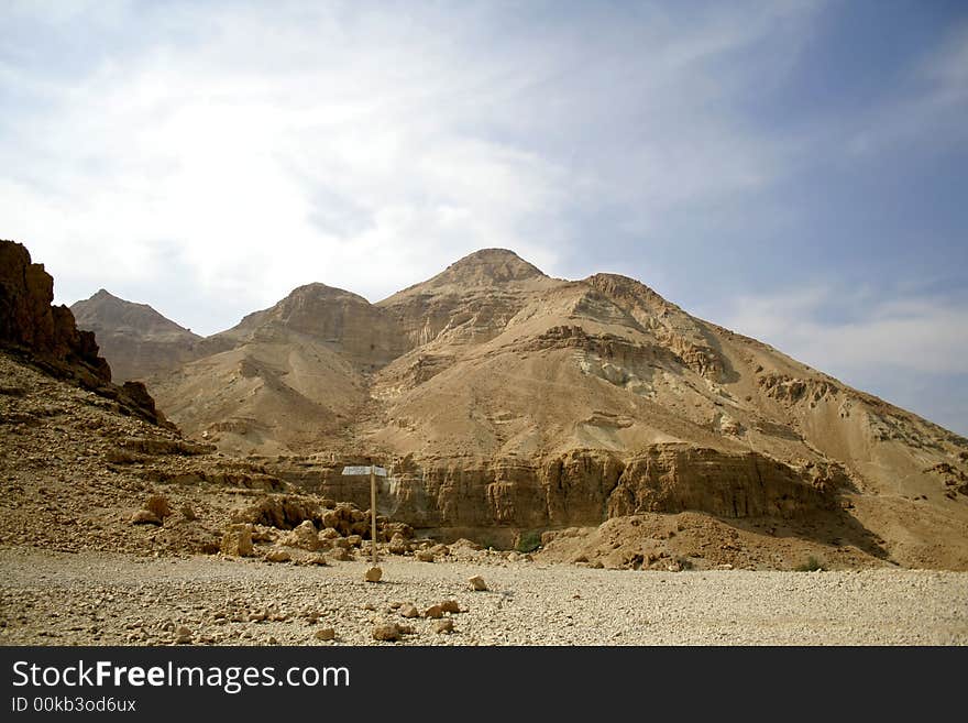 Desert landscape in the dead sea region