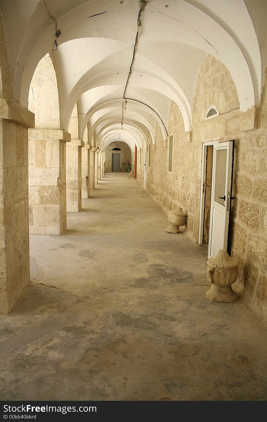 Archway nativity church, bethlehem, west bank, palestine, israel