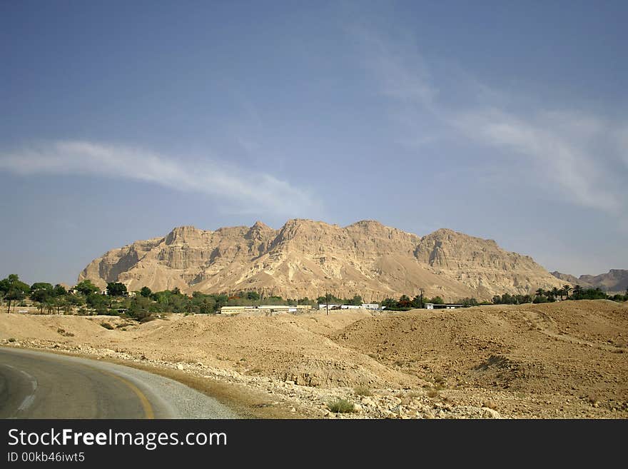 Desert landscape in the dead sea region