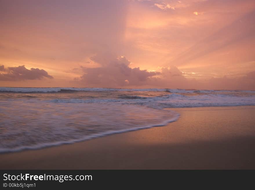 Sunset on the beach, Goa, India. Sunset on the beach, Goa, India