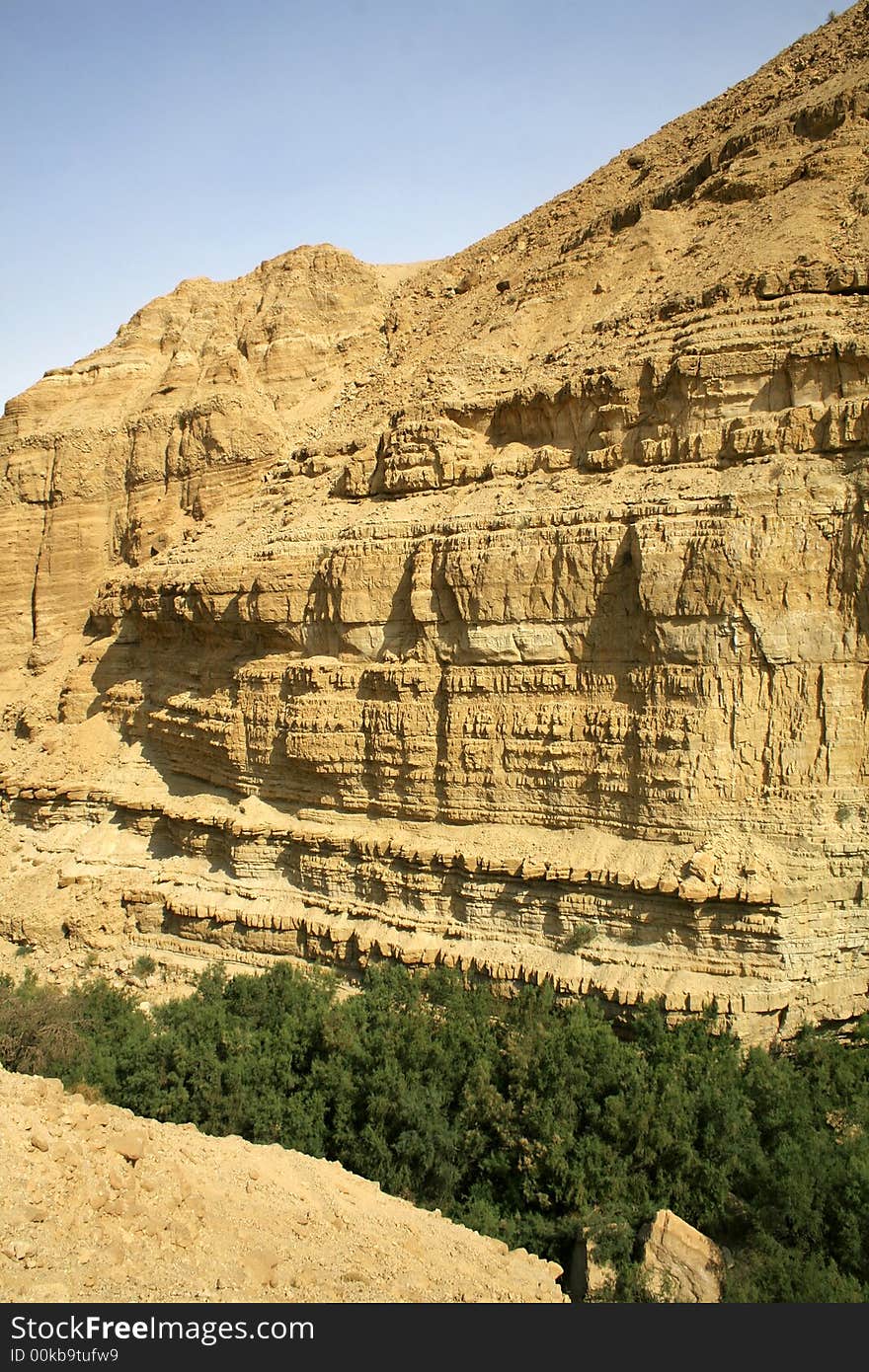 Desert landscape in the dead sea region