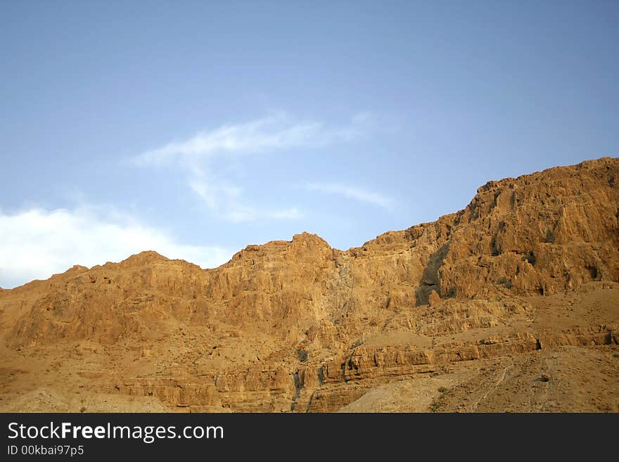 Desert landscape in the dead sea region