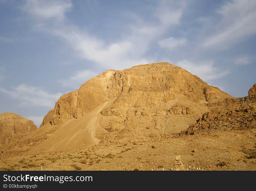 Desert landscape in the dead sea region