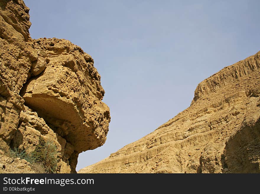 Desert landscape in the dead sea region