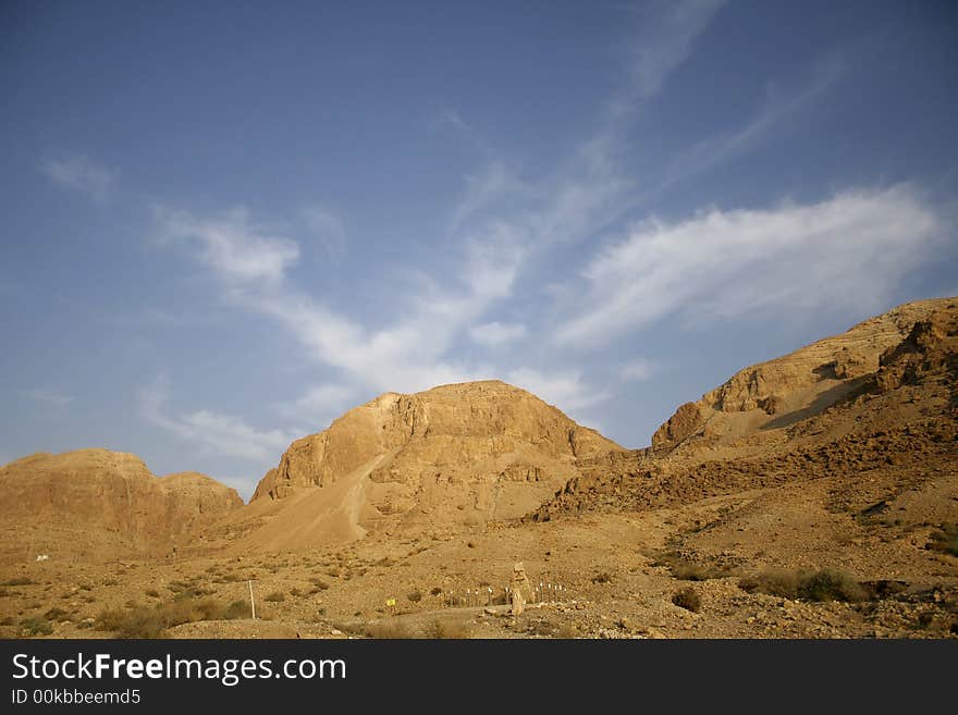 Desert landscape in the dead sea region