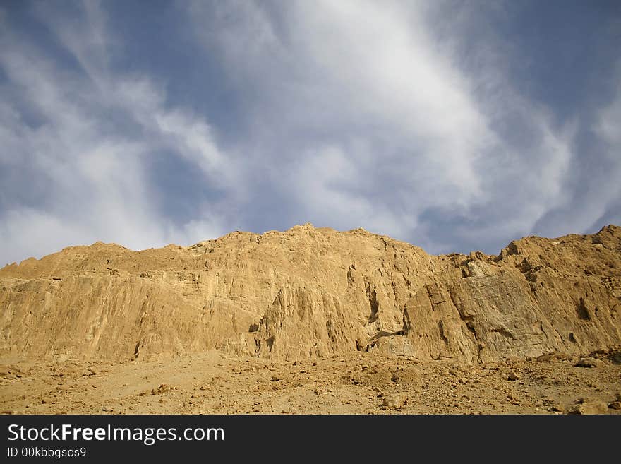 Desert landscape in the dead sea region