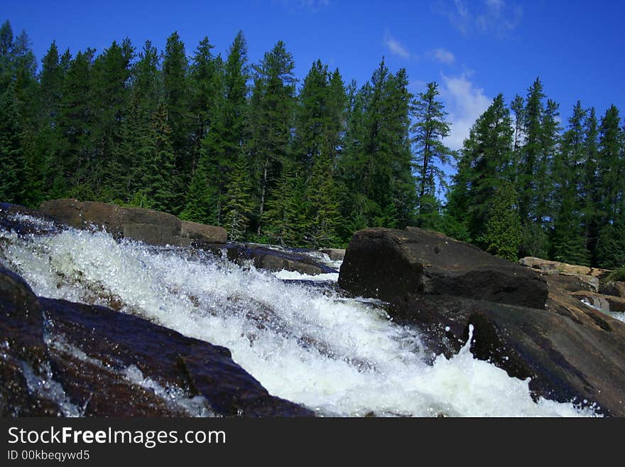 Water green blue sky fall. Water green blue sky fall