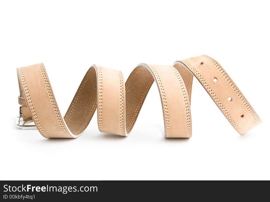 Beige Leather Belt 5