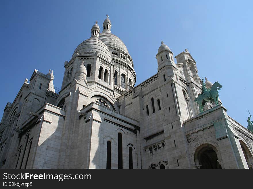 The Sacre-Coeur's church in Paris, France