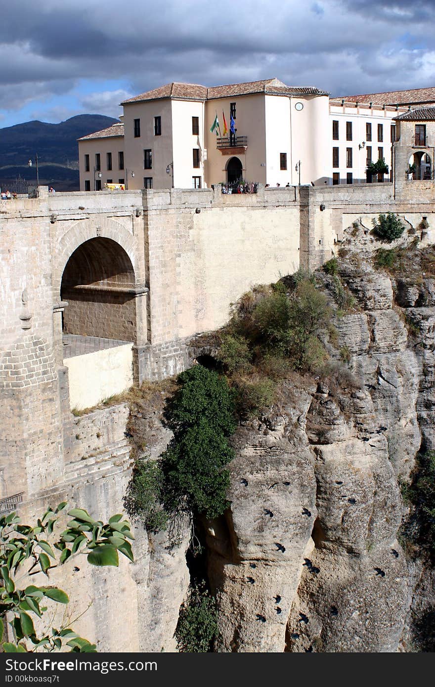 Puente del Cono. High Bridge in the Mountains of Andalusia