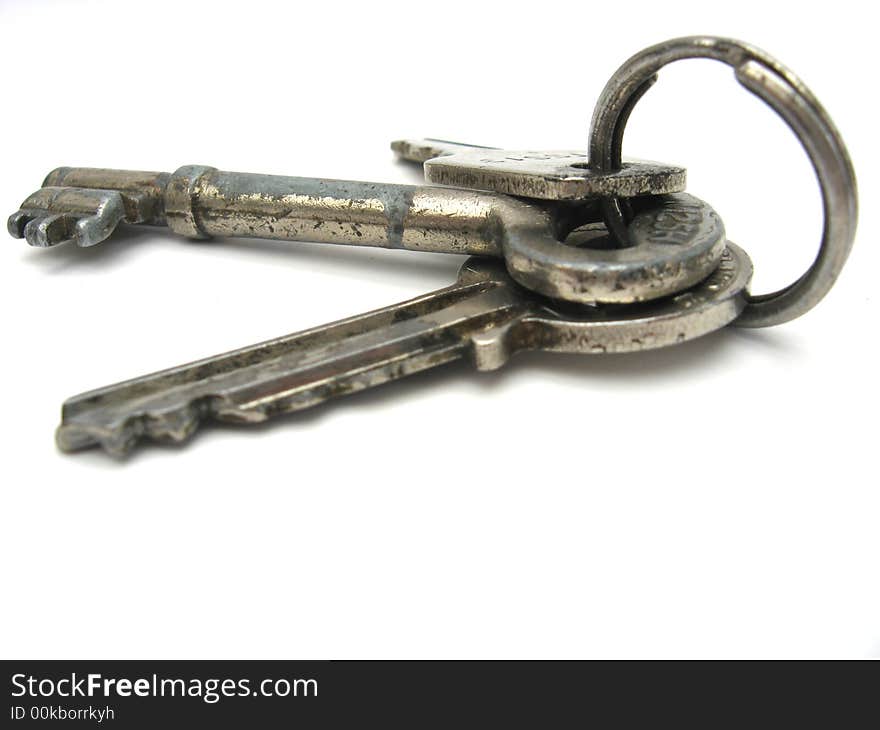 3 keys on a white background