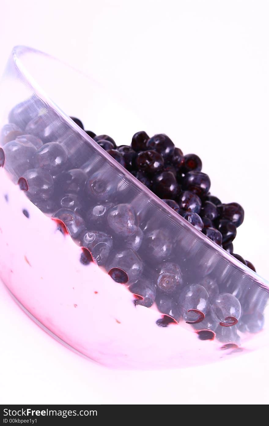 Healthy breakfast of yogurt and berries. Healthy breakfast of yogurt and berries