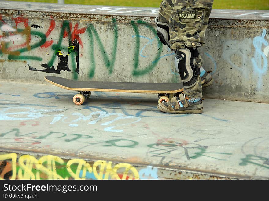 Skateboard Ramp At Park