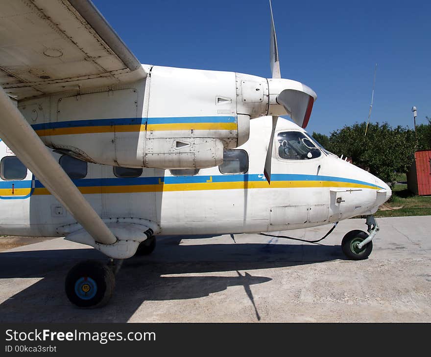 The side view of the An-28 aircraft. The side view of the An-28 aircraft