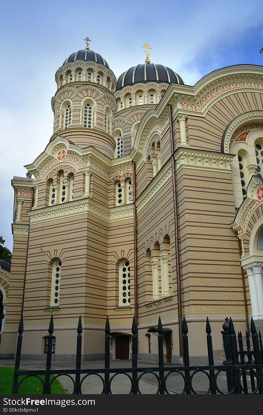 Classic orthodox cathedral, original light. Classic orthodox cathedral, original light