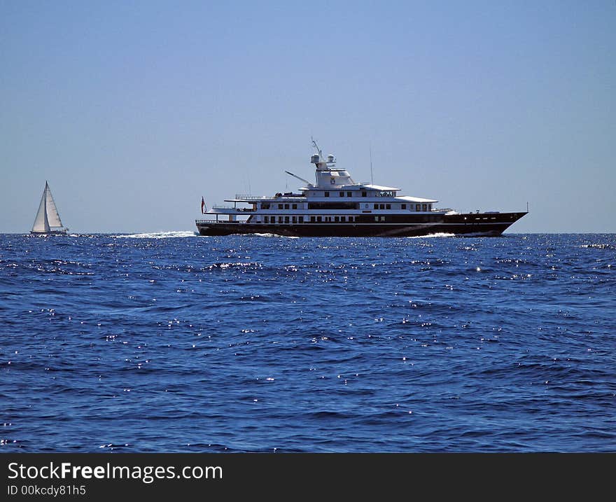 Motor yacht Leander G 75m build 1992 Peene Werft in Germany. Motor yacht Leander G 75m build 1992 Peene Werft in Germany