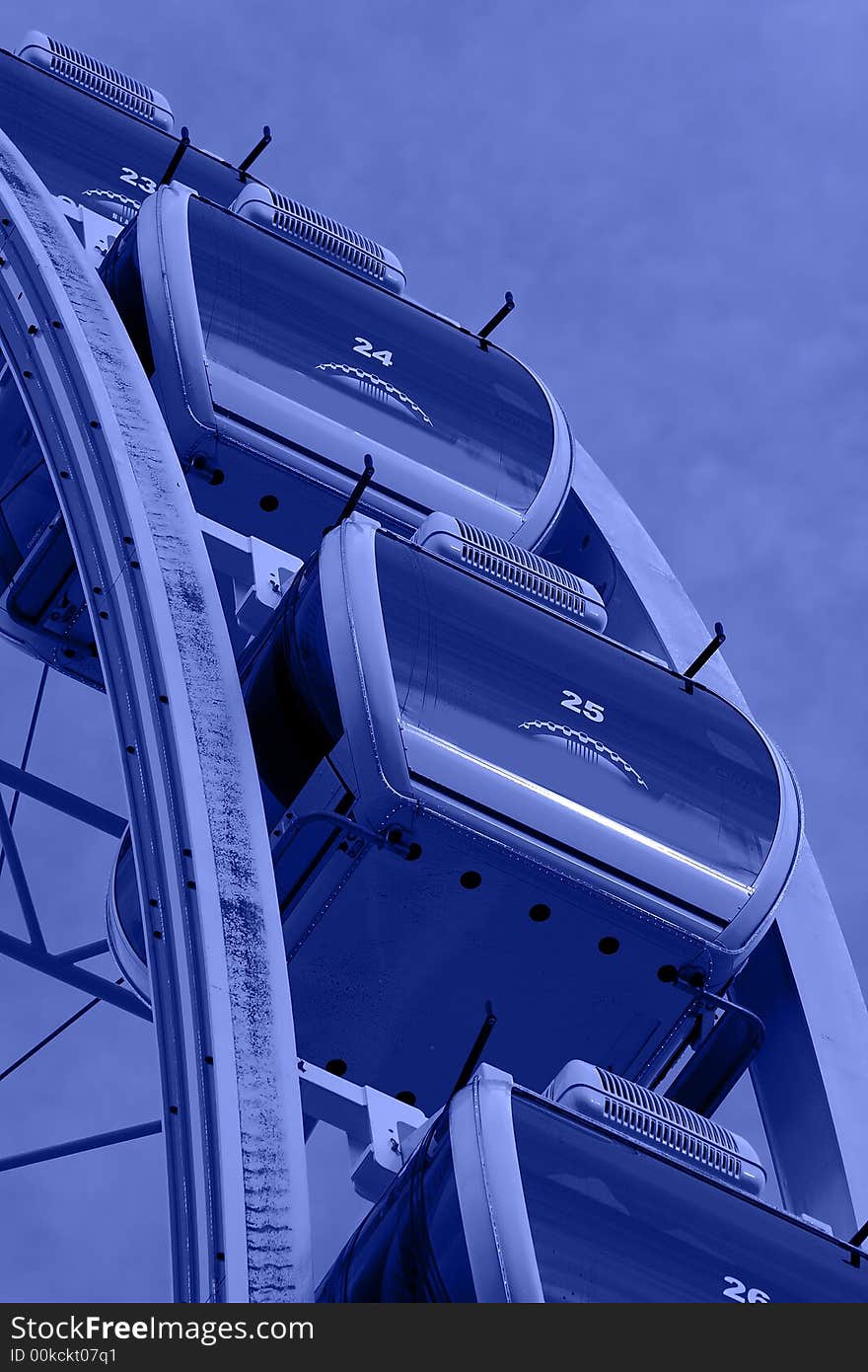 Ferris wheel blue monotone file