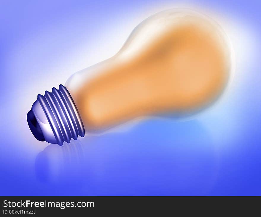 Light bulb 3d concept illustration