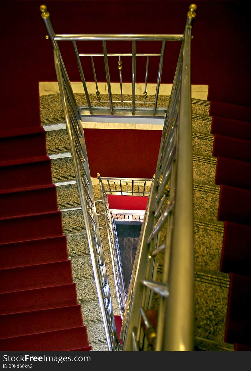 Stair opening in the hotel