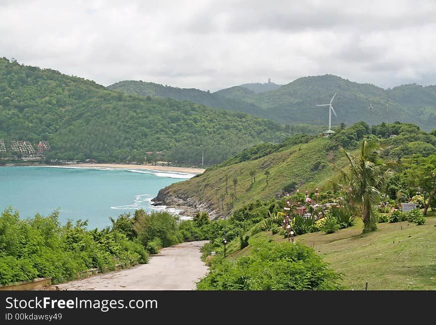 A secluded beach amongst the rainforests on Phuket Island. A secluded beach amongst the rainforests on Phuket Island