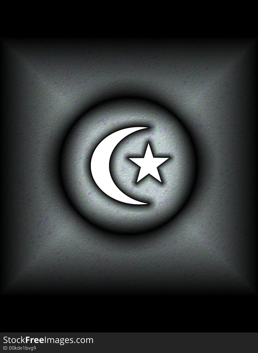 The white muslim symbol of world religion. The white muslim symbol of world religion