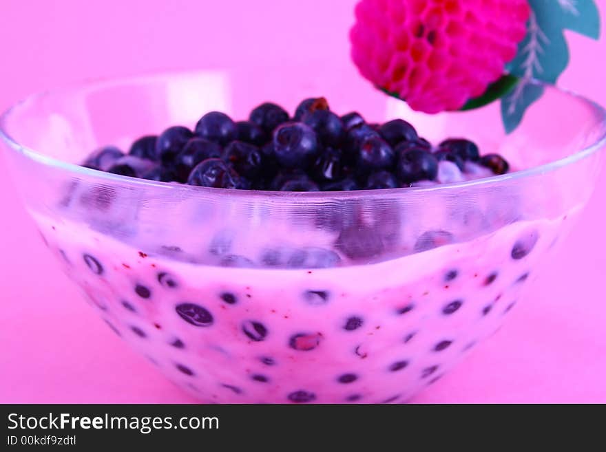 Healthy breakfast of yogurt and berries. Healthy breakfast of yogurt and berries