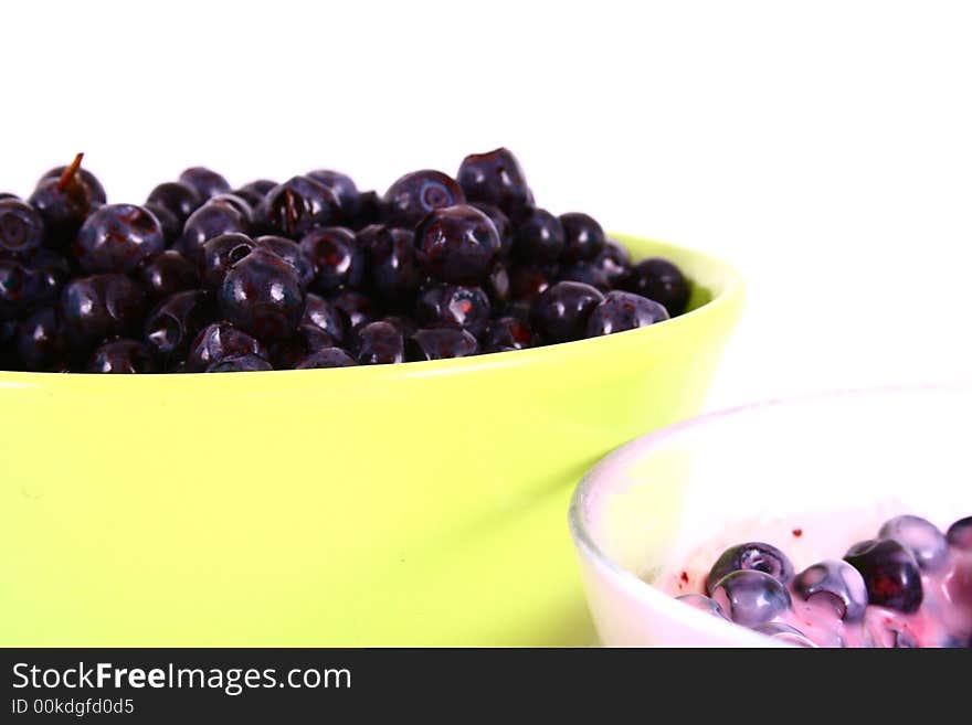 Healthy breakfast of yogurt and berries. Healthy breakfast of yogurt and berries