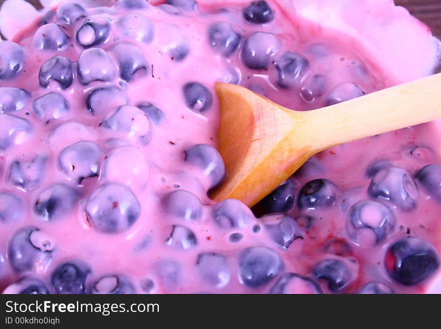 Healthy breakfast of yogurt and berries. Healthy breakfast of yogurt and berries