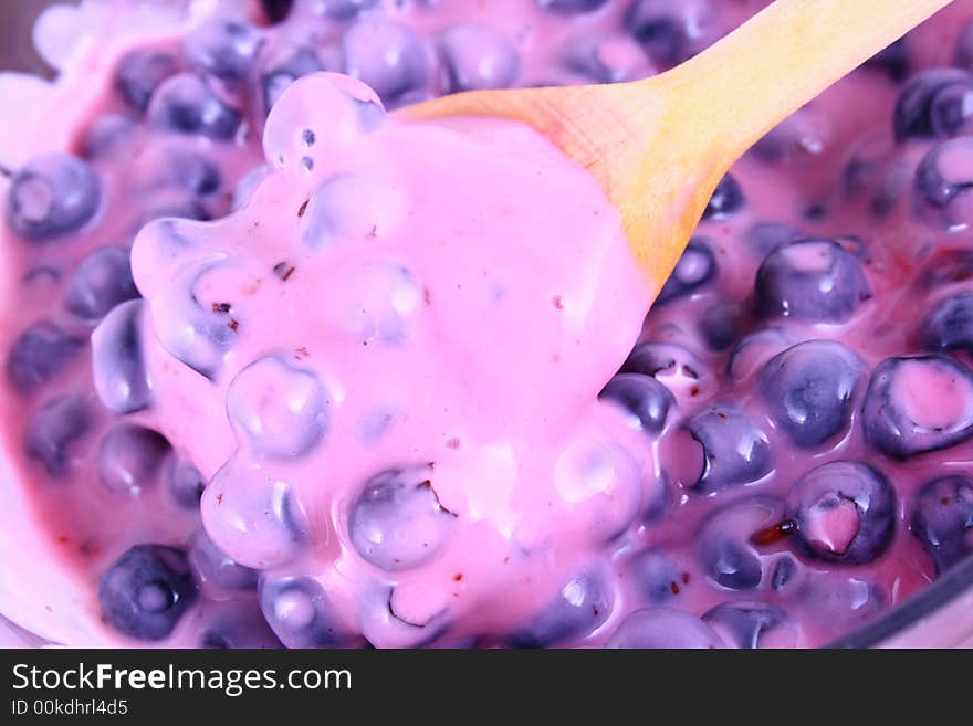 Healthy breakfast of yogurt and berries. Healthy breakfast of yogurt and berries