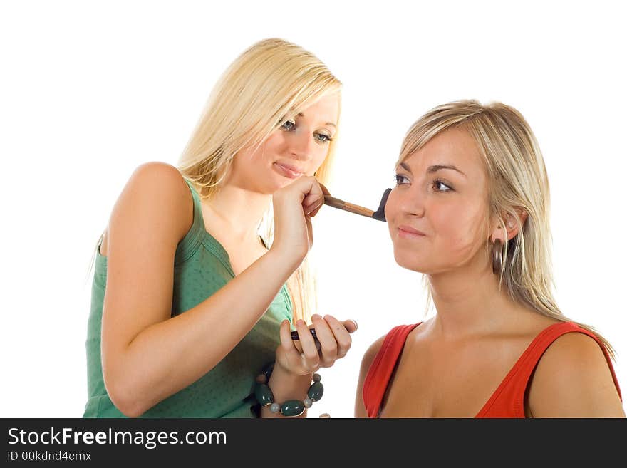 Two young girl - make up is easy!