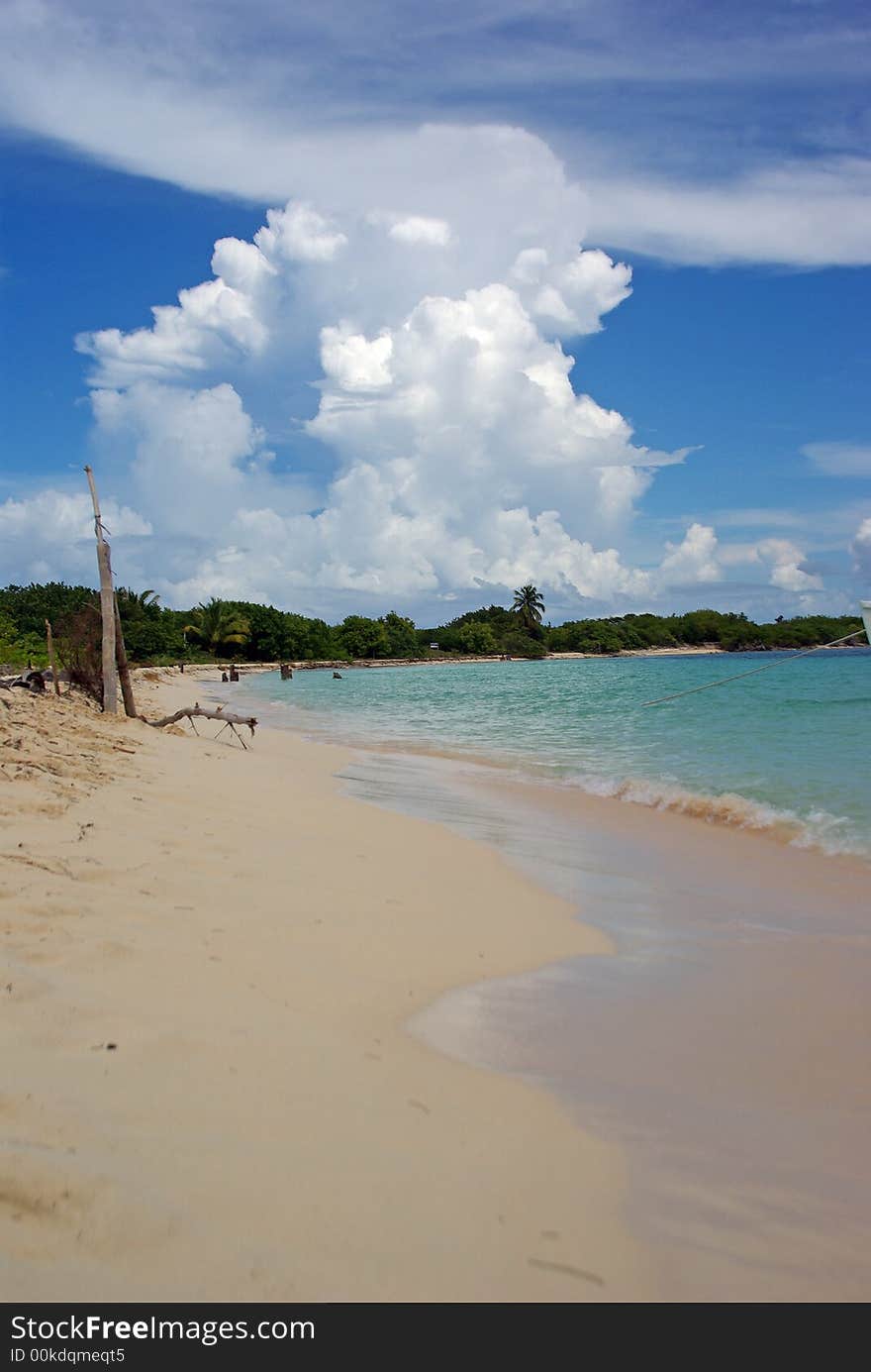 Beautiful sunny day at the Icacos island in Puerto Rico. Beautiful sunny day at the Icacos island in Puerto Rico