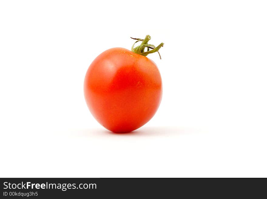 Single tomato isolated on white background. Single tomato isolated on white background