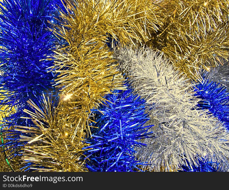 Christmas decorations forming colorful background. Christmas decorations forming colorful background